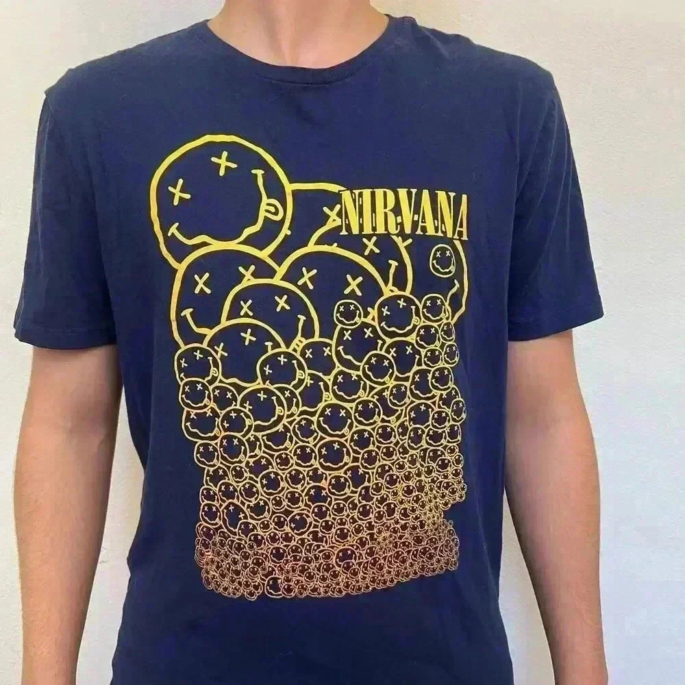 Old Navy Men's Grunge Rave Style 100% Cotton Short Sleeve T-Shirt